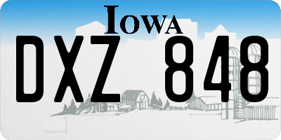 IA license plate DXZ848