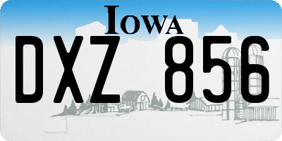IA license plate DXZ856