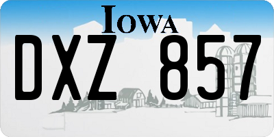 IA license plate DXZ857