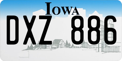 IA license plate DXZ886