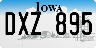 IA license plate DXZ895