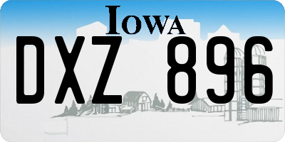 IA license plate DXZ896