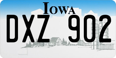 IA license plate DXZ902