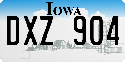 IA license plate DXZ904