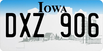 IA license plate DXZ906