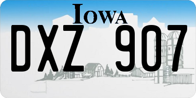 IA license plate DXZ907