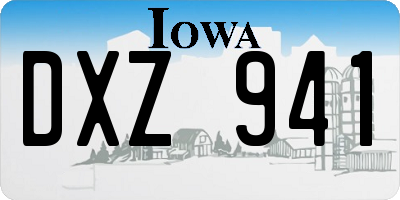 IA license plate DXZ941