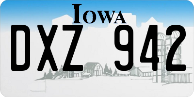 IA license plate DXZ942