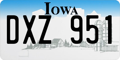 IA license plate DXZ951