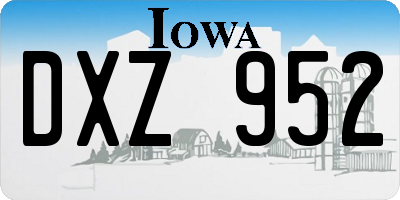IA license plate DXZ952