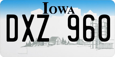 IA license plate DXZ960