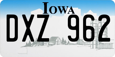 IA license plate DXZ962