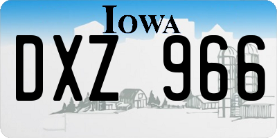 IA license plate DXZ966