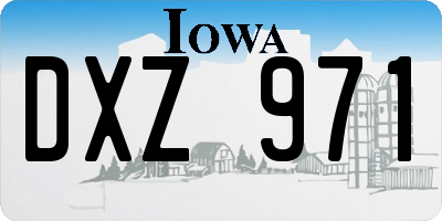 IA license plate DXZ971