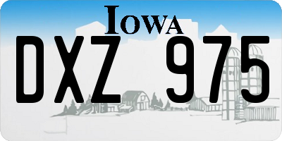 IA license plate DXZ975