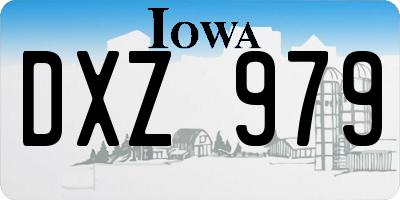 IA license plate DXZ979
