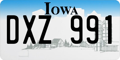 IA license plate DXZ991
