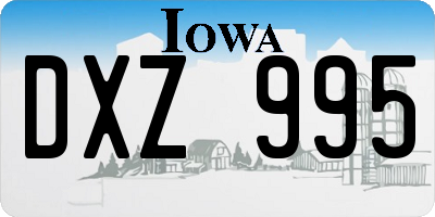 IA license plate DXZ995