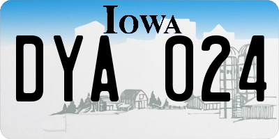IA license plate DYA024