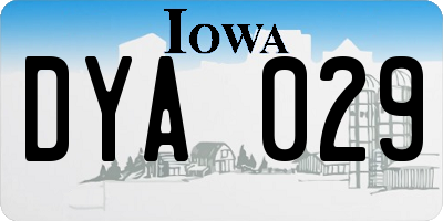 IA license plate DYA029