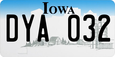 IA license plate DYA032