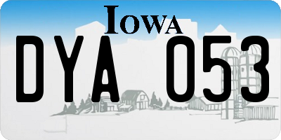 IA license plate DYA053