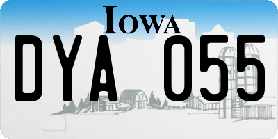 IA license plate DYA055