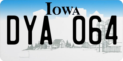 IA license plate DYA064