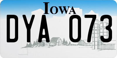 IA license plate DYA073