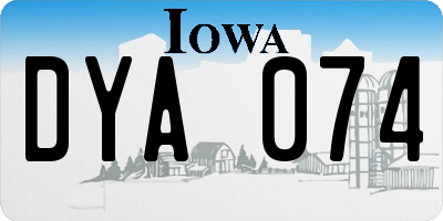 IA license plate DYA074