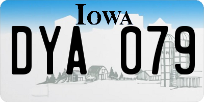 IA license plate DYA079
