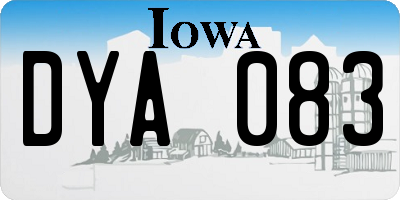 IA license plate DYA083