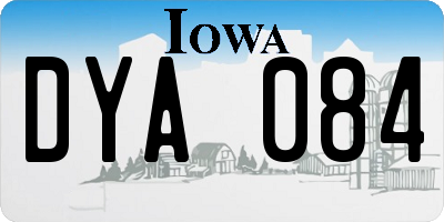 IA license plate DYA084