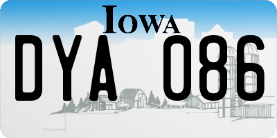 IA license plate DYA086