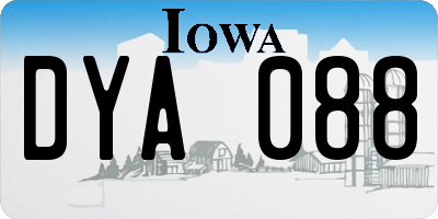 IA license plate DYA088