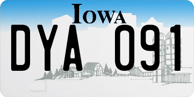 IA license plate DYA091