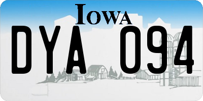 IA license plate DYA094