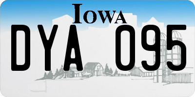 IA license plate DYA095