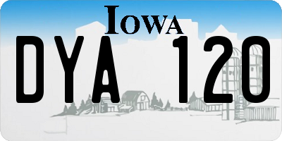 IA license plate DYA120