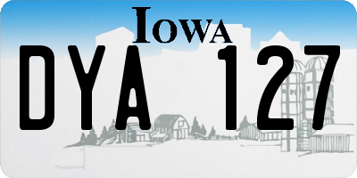 IA license plate DYA127