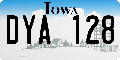 IA license plate DYA128