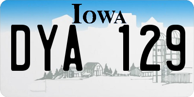 IA license plate DYA129