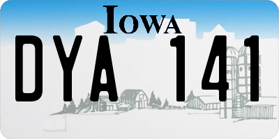 IA license plate DYA141