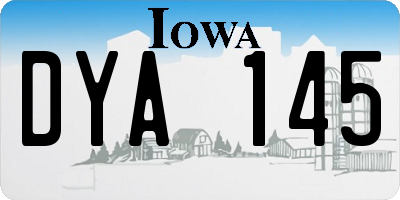 IA license plate DYA145