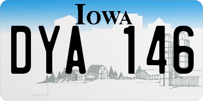 IA license plate DYA146