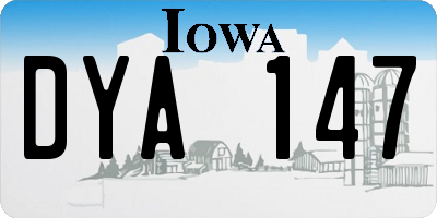 IA license plate DYA147