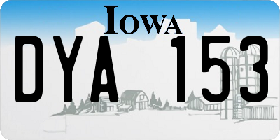 IA license plate DYA153