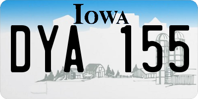 IA license plate DYA155