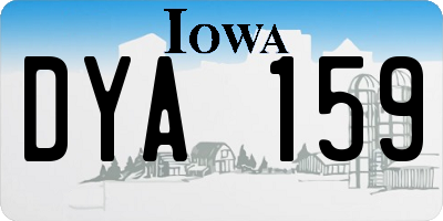 IA license plate DYA159