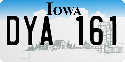 IA license plate DYA161